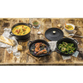 Set of 2 Covered Dishes 24cm Black - 7
