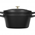 Set of 2 Covered Dishes 24cm Black - 9