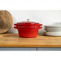Set of 2 Covered Dishes 24cm Red - 4