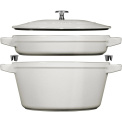 Set of 2 Covered Dishes 24cm Truffle