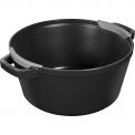 Set of 3 Covered Dishes 24cm Black - 10