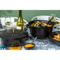 Set of 3 Covered Dishes 24cm Black - 4