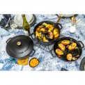 Set of 3 Covered Dishes 24cm Black - 5