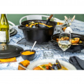 Set of 3 Covered Dishes 24cm Black - 6