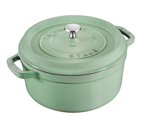 Garnek żeliwny Cocotte 20cm 2,2l miętowy