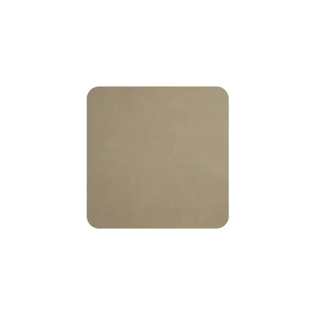Komplet 4 podkładek pod kubki Softleather 10x10cm sandstone