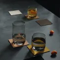 Set of 4 Softleather Cup Coasters 10x10cm Sandstone - 2