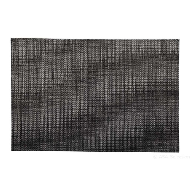 PVC Colour Placemat 46x33cm Black-Silver