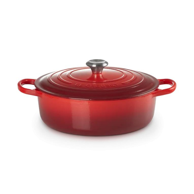 Gourmet Cast Iron Pot 30cm 6.2L Cherry