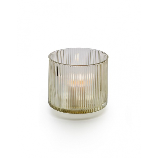 Line Candle Holder S Lime