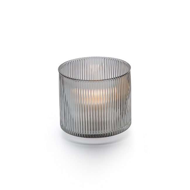Line Candle Holder S Grey - 1