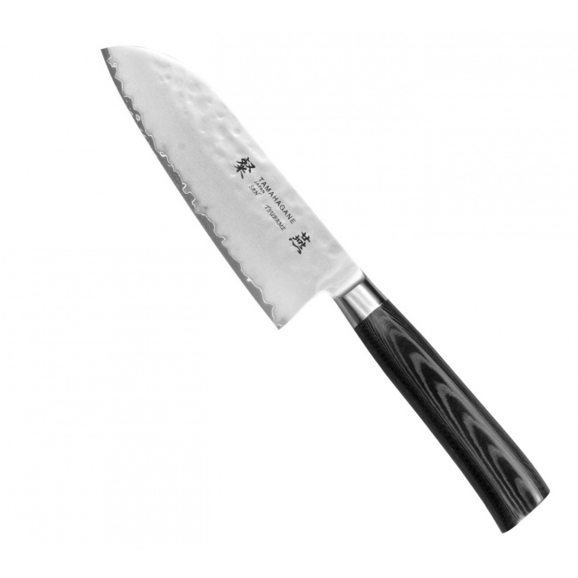 Tsubame Black Santoku Knife 12cm - 1