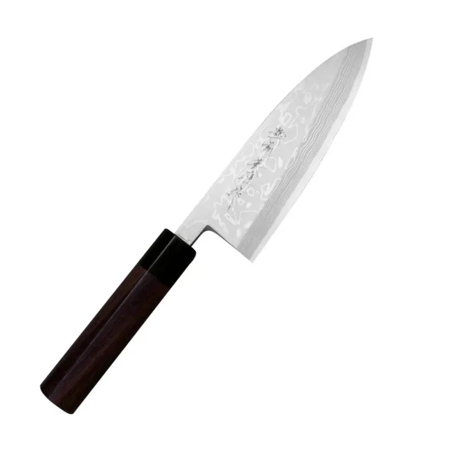 Nóż Shirogami Satin Damascus 16,5cm Deba
