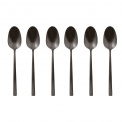 Set of 6 Diamond 2black PVD Rock Espresso Spoons