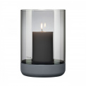 Lampion Calma 15x22,5cm steel gray smoke - 2