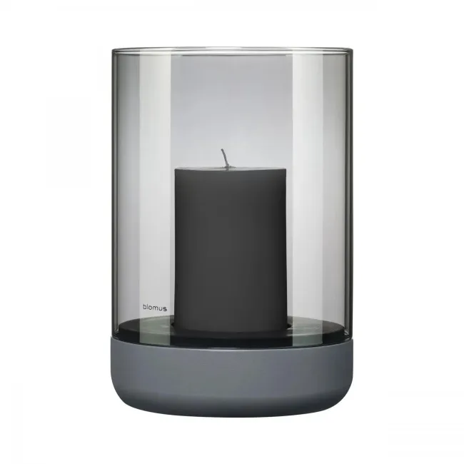 Lampion Calma 15x22,5cm steel gray smoke