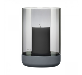 Lampion Calma 15x22,5cm steel gray smoke