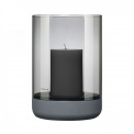 Lampion Calma 15x22,5cm steel gray smoke - 1