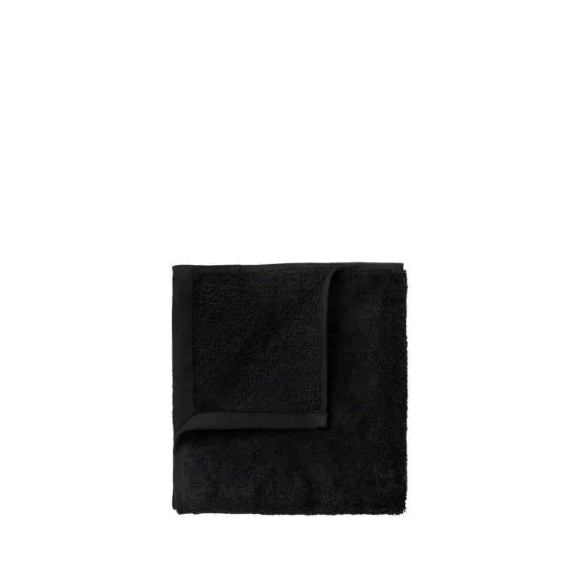 Set of 4 Riva Guest Towels 30x30cm Black - 1