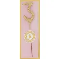 Cold Flames Mini Number Three Gold (1 piece) - 1