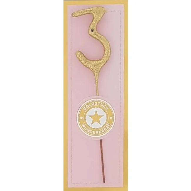 Zimne ognie Mini Cyfra 3 Gold (1szt.)