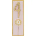 Zimne ognie Mini Cyfra 4 gold (1 szt.) - 1