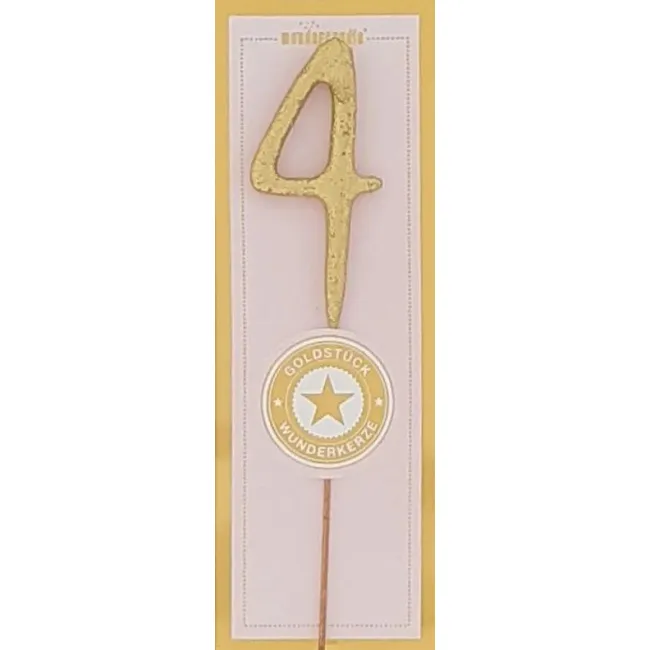 Zimne ognie Mini Cyfra 4 gold (1 szt.) - 1