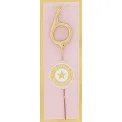 Cold Flames Mini Number Six Gold (1 piece)