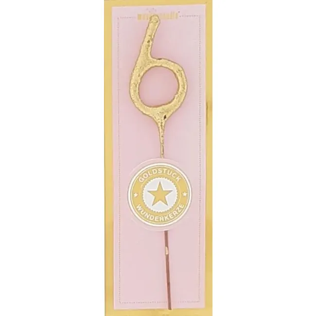 Zimne ognie Mini Cyfra 6 Gold (1 szt.)