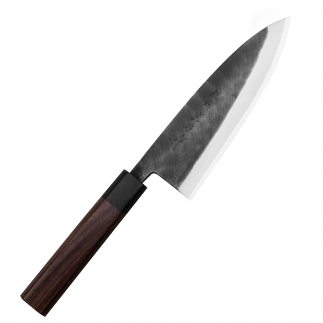 Nóż Shirogami Black Oktagon 18cm Deba - 1