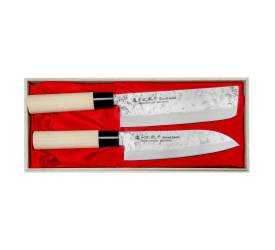Zestaw 2 noży Nashiji Natural Santoku+Nakiri