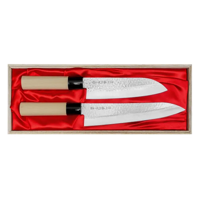 Zestaw 2 noży Magaroku Saku Szefa Kuchni+Santoku