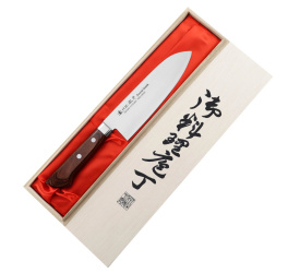 Nóż Unique Shirogami 17cm Santoku w drewnianym pudełku