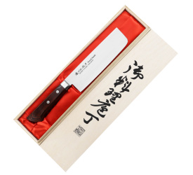 Nóż Unique Shirogami 17cm Nakiri w drewnianym pudełku