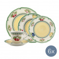 French Garden Coffee and Dinnerware Set for 6 (30 pieces)