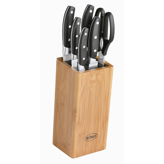 Zestaw 5 noży w bloku Cuisine + nożyczki