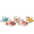 Set of 5 Tea Cups with Saucers 100 Years of Royal Albert - 1