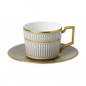 Wedgwood Prestige Anthemion Grey Espresso Cup with Saucer - 1