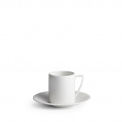 Jasper Conran White Espresso Cup with Saucer 90ml - 1