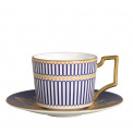 Wedgwood Prestige Anthemion Blue Espresso Cup with Saucer - 1