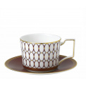 Renaissance Red Tea Cup with Saucer 250ml