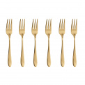 Set of 6 Cocktail Forks Velvet PVD Gold - 1