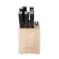 Set of 10 Knives + Scissors in Block with Sharpener - 3