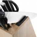 Zestaw 10 noży + nożyczki w bloku z ostrzałką Gourmet  - 5