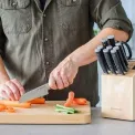 Set of 10 Knives + Scissors in Block with Sharpener - 8