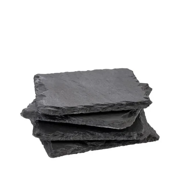 Set of 4 Coasters for Mugs 10x10cm Slate