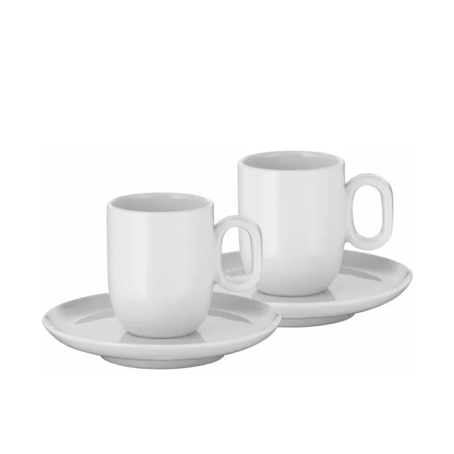 Komplet 2 filiżanek ze spodkiem Barista 60ml do espresso