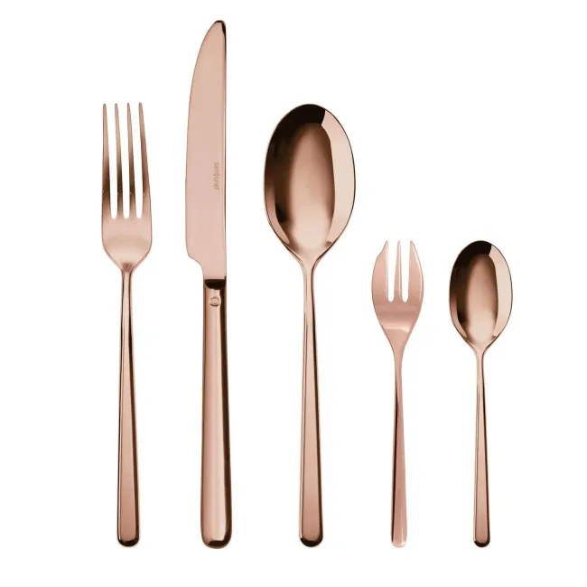 Zestaw sztućców Linear PVD 30 elementów (6 osób) Copper - 1