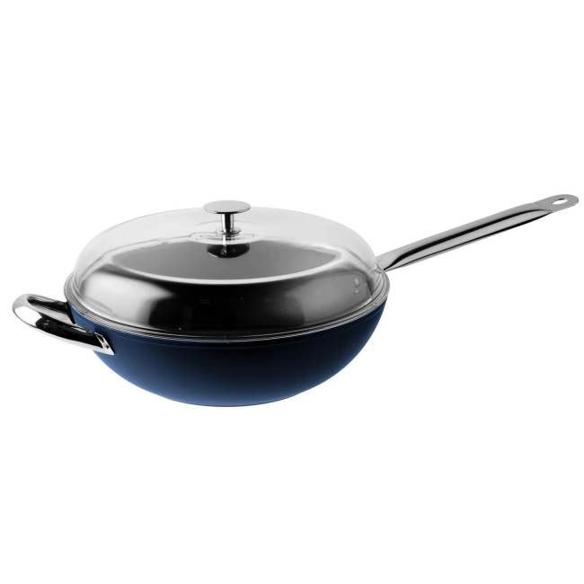 Midnight Blue Wok 32cm + Lid