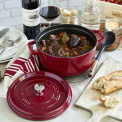 Garnek żeliwny Cocotte 20cm 2,2l kwiat wiśni - 15